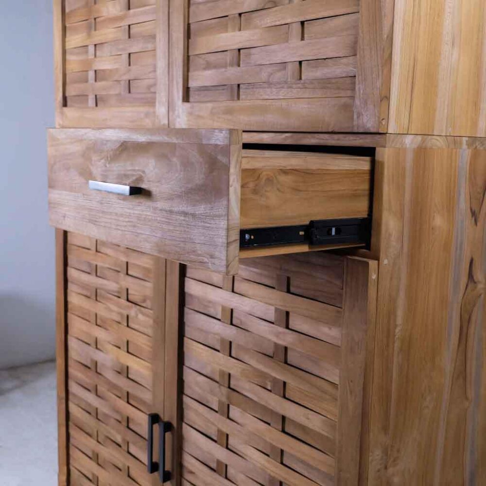 CABINET 4 DRS BRAIDED 2 DRWS KNOCKDOWN