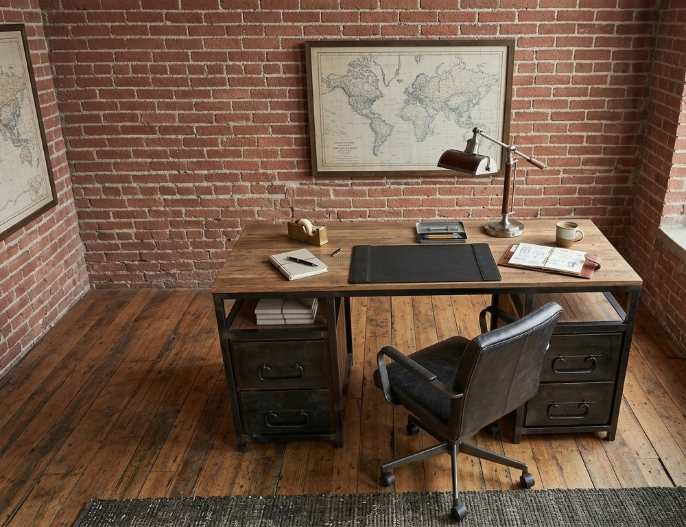 D3 Hudson Desk 4 Drws