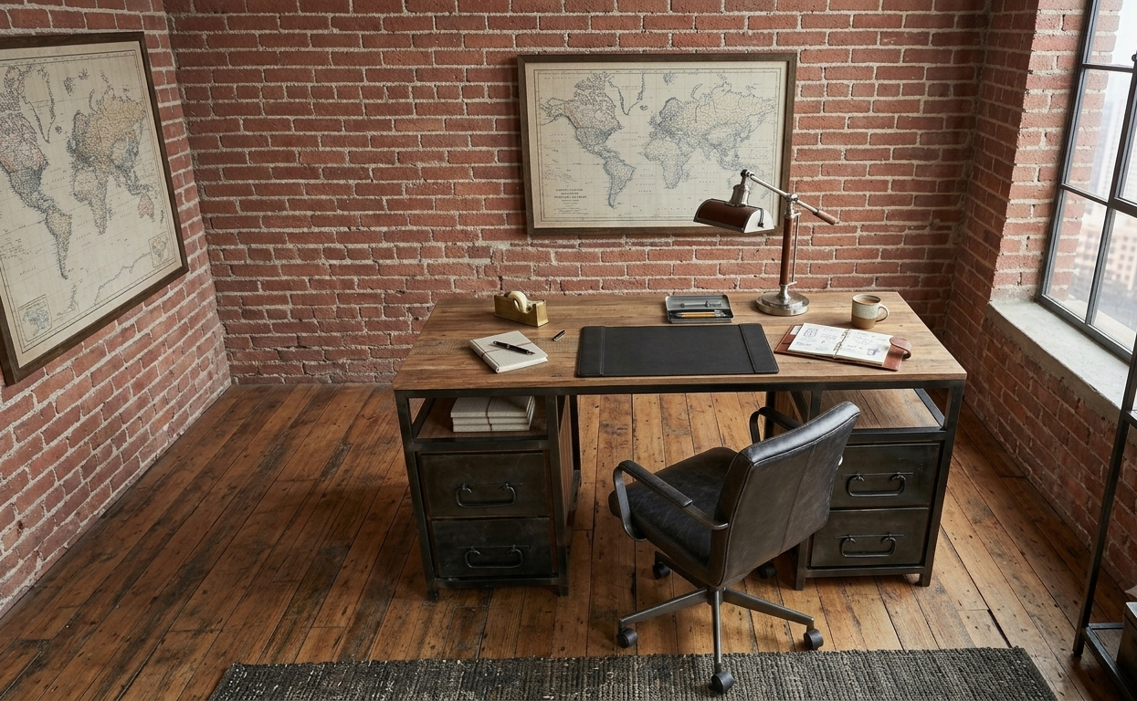 D3 Hudson Desk 4 Drws