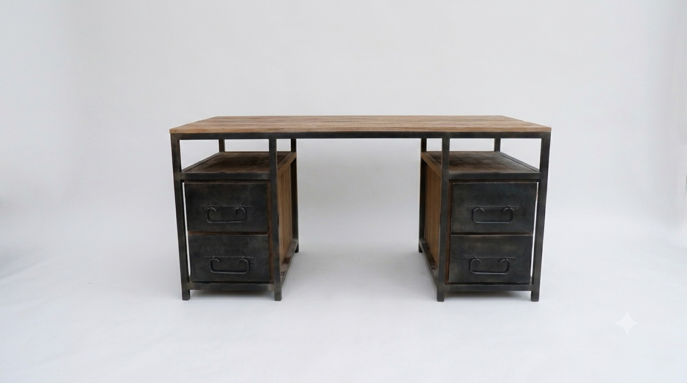 D4 Hudson Desk 4 Drws