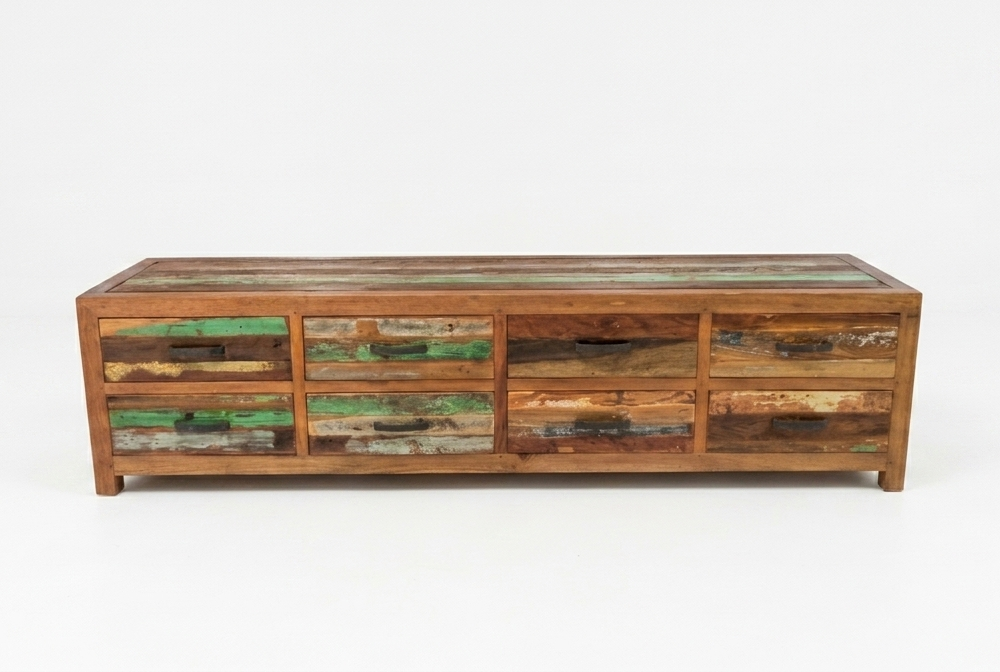 BENOWO TV STAND 8 DRAWERS