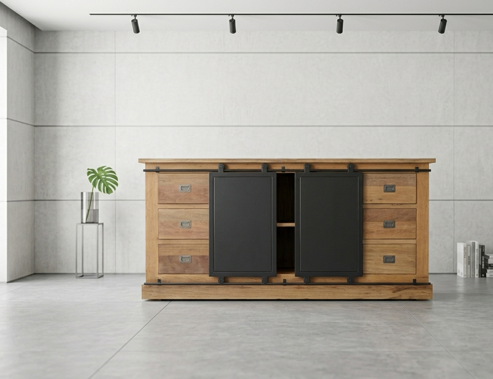 C3 Brooklyn Sideboard 6 drawers with rails