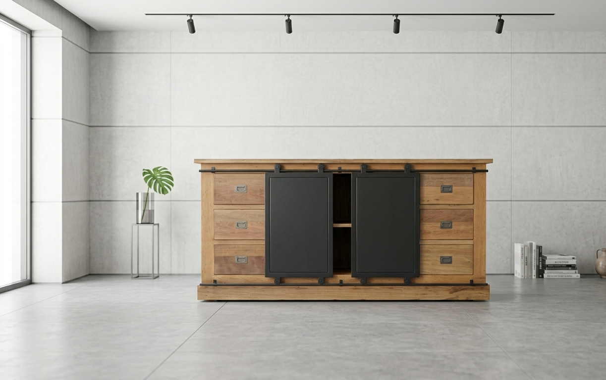 C3 Brooklyn Sideboard 6 drawers with rails