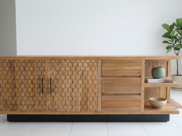 H2 Honey Sideboard with 2 doors 3 drawers