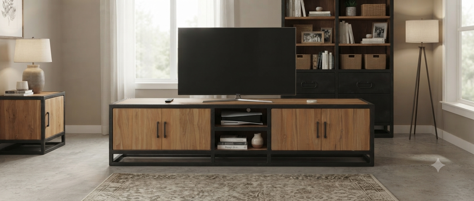INDUS TV STAND 4 DOORS