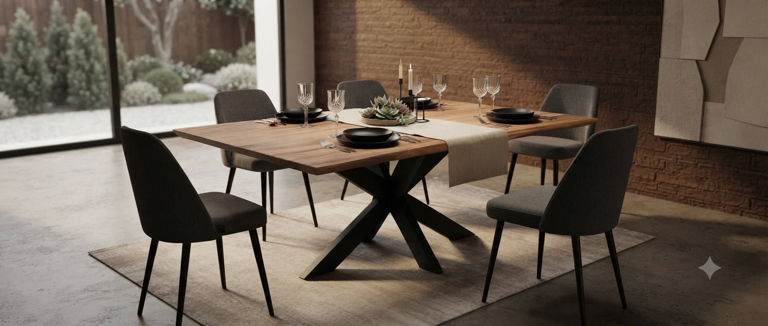 TABLE SLAB CROSS LEG